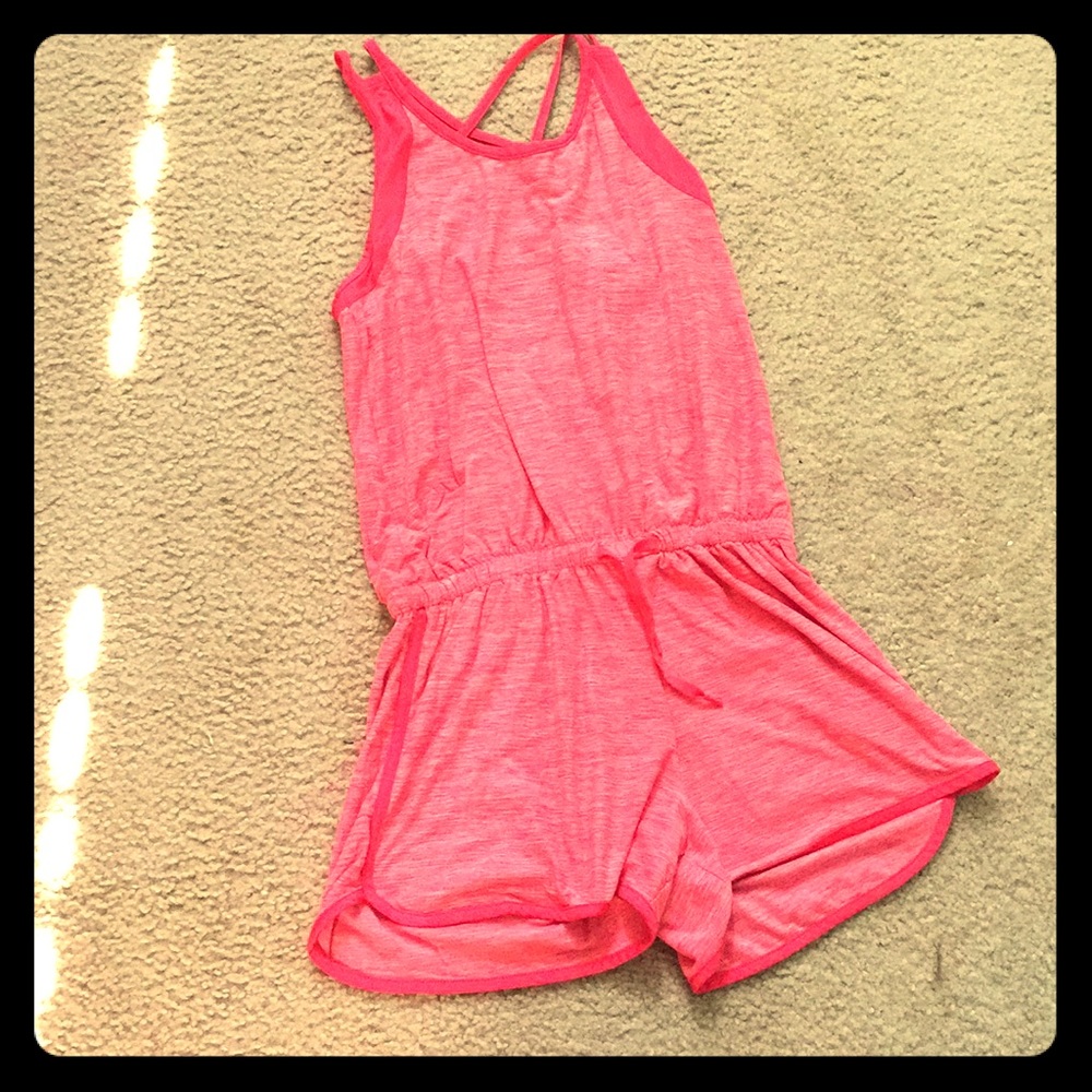 Pink full piece romper